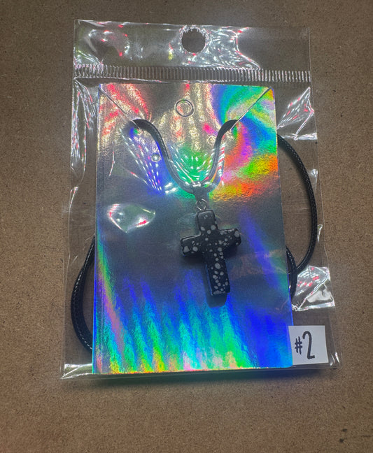 Faith & Grace Iridescent Cross Pendant Necklace