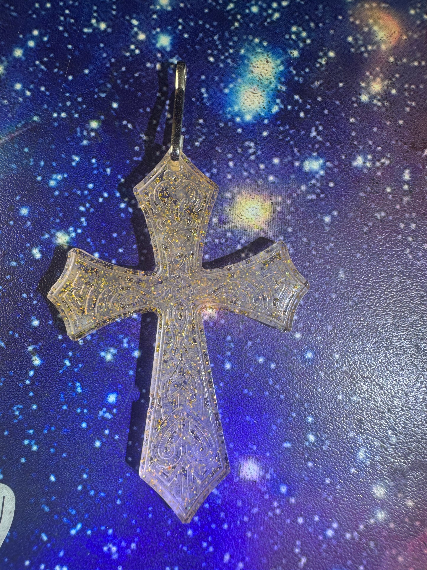 "Pure Peace" Artisan Resin Cross Necklace