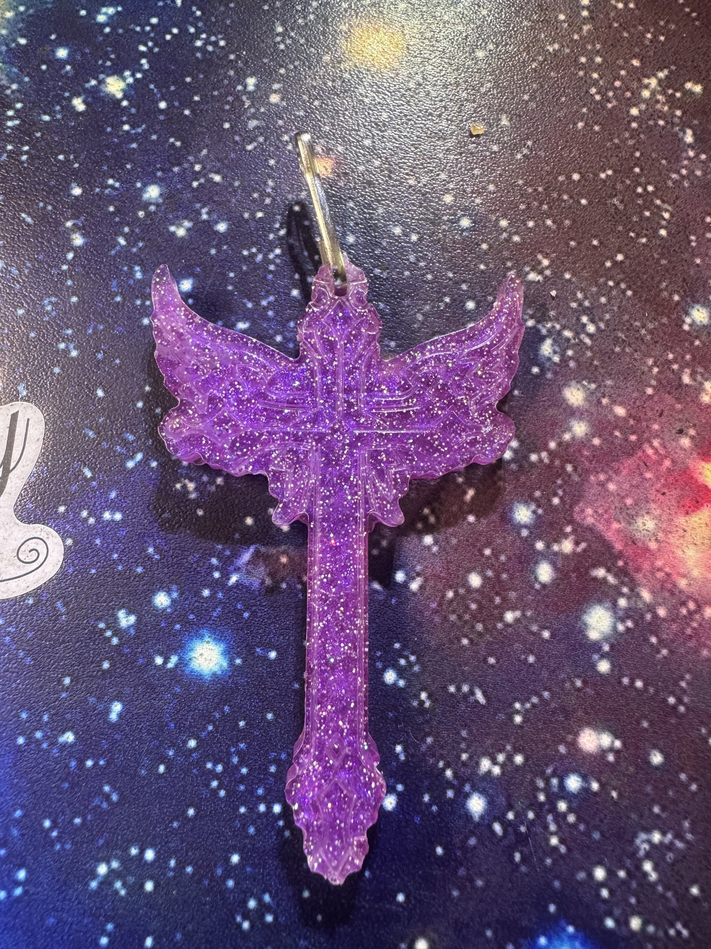 "Royal Promise" Artisan Resin Cross Necklace