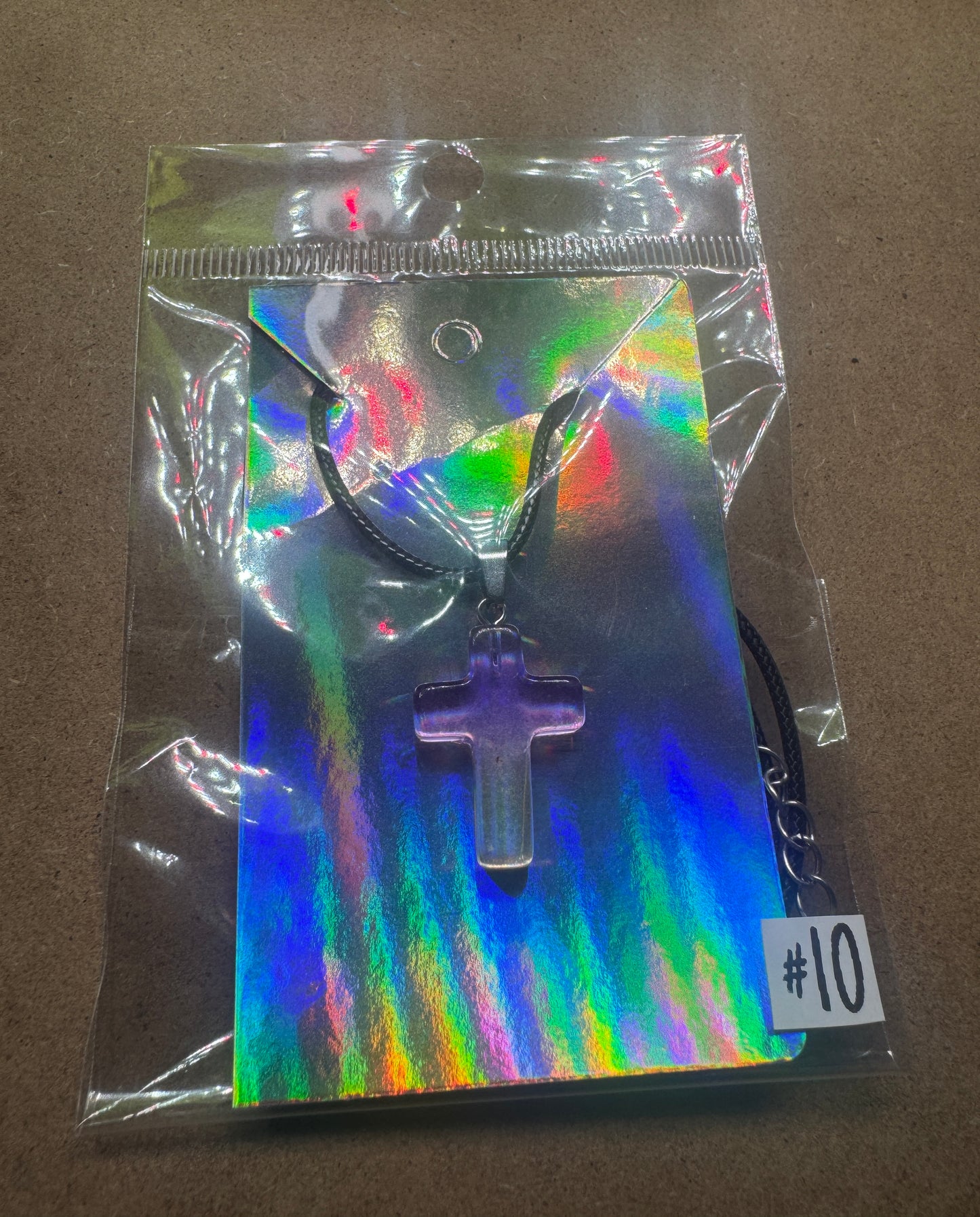 Faith & Grace Iridescent Cross Pendant Necklace