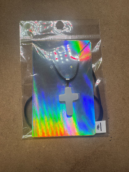 Faith & Grace Iridescent Cross Pendant Necklace