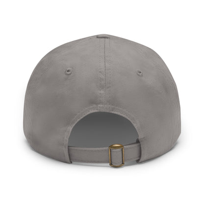 Heaven Is The Goal Dad Hat — Leather Patch Baseball Cap
