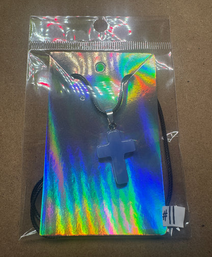 Faith & Grace Iridescent Cross Pendant Necklace