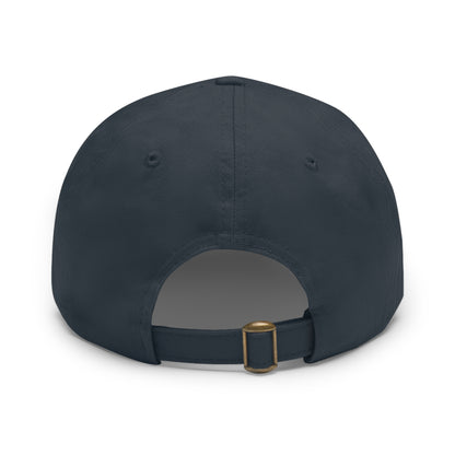 Heaven Is The Goal Dad Hat — Leather Patch Baseball Cap