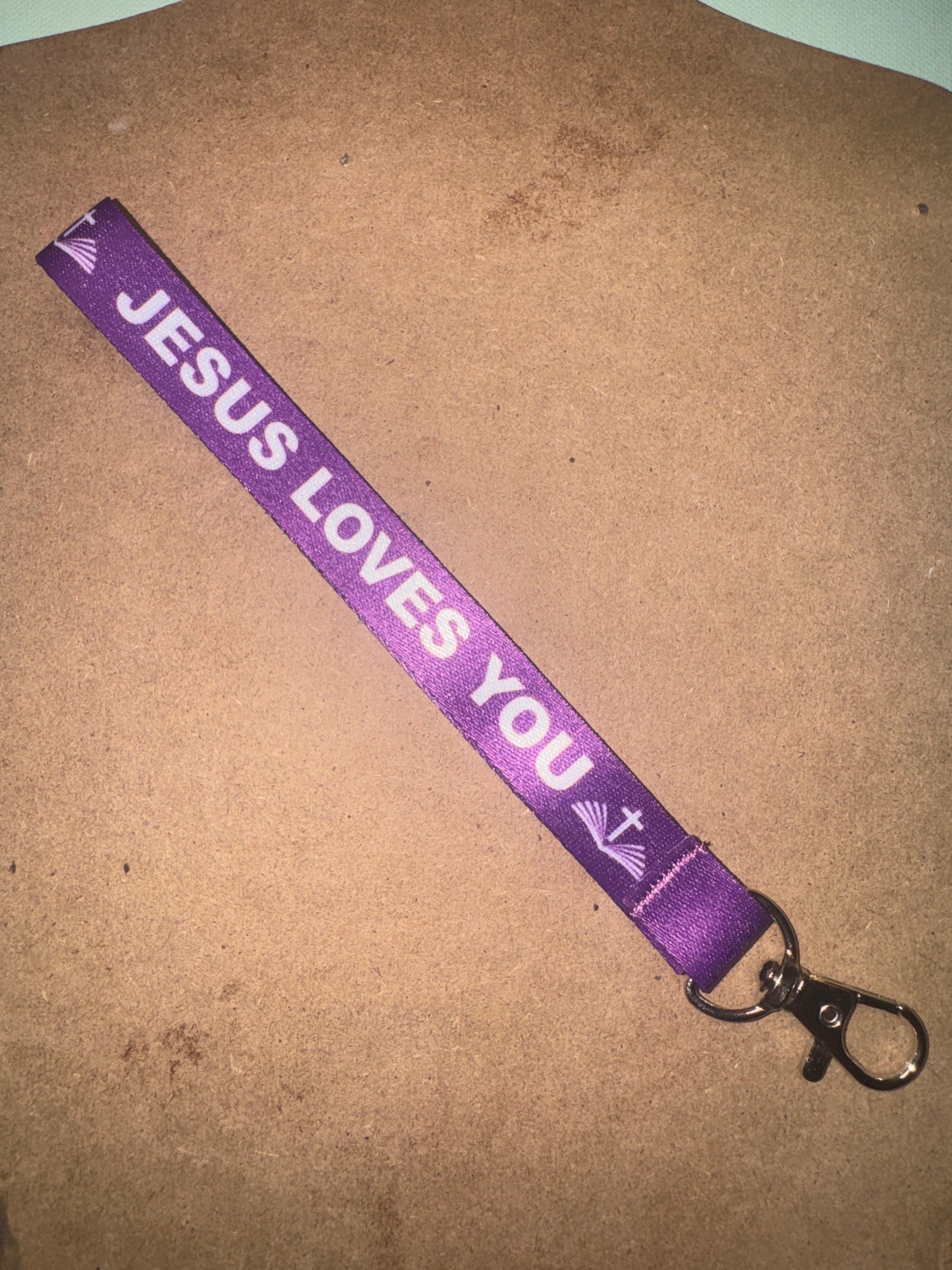 "Jesus Loves You" Vibrant Fabric Lanyards