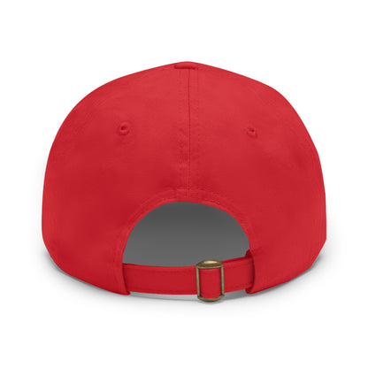 Heaven Is The Goal Dad Hat — Leather Patch Baseball Cap