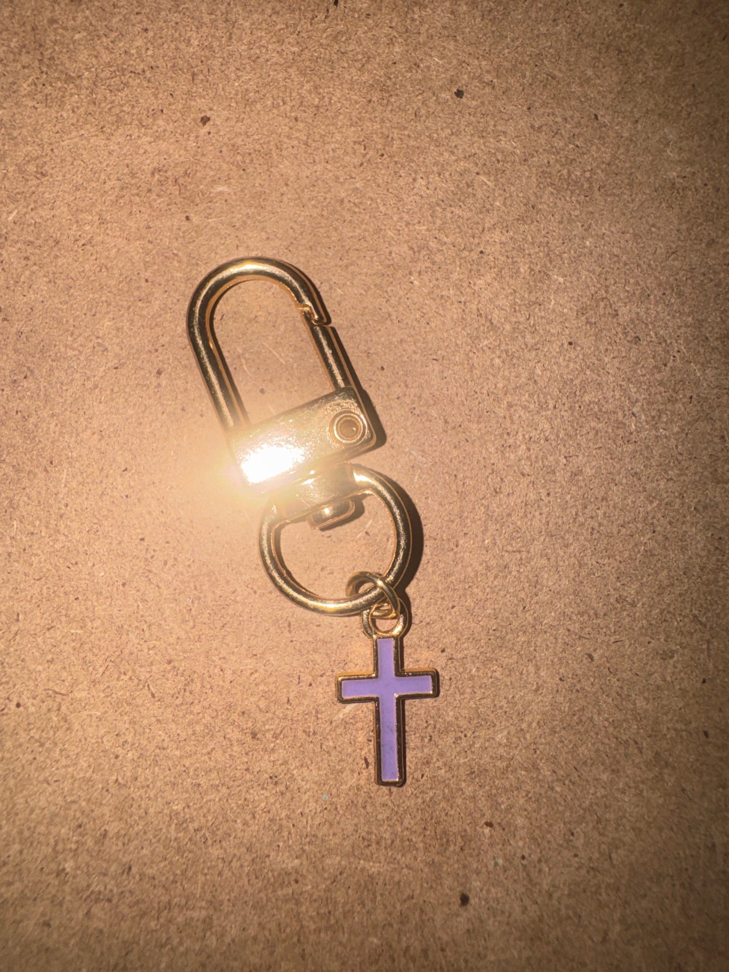 Mini Enamel Cross Charm Clip