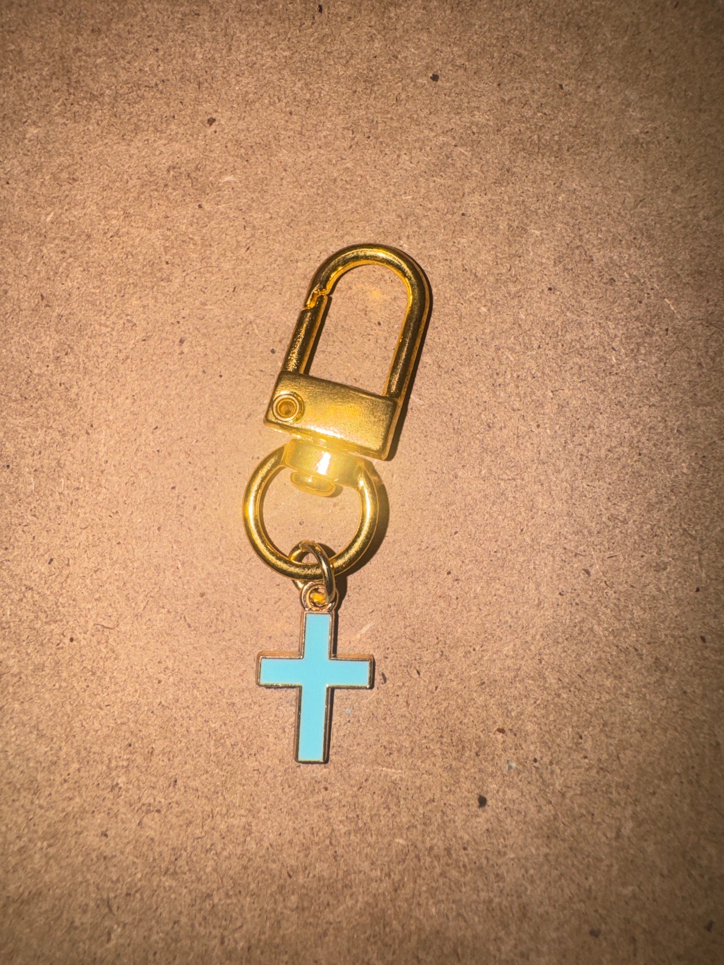 Mini Enamel Cross Charm Clip