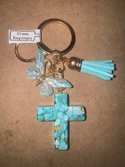 Faith & Flora Lightweight Cross Keychains