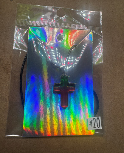 Faith & Grace Iridescent Cross Pendant Necklace
