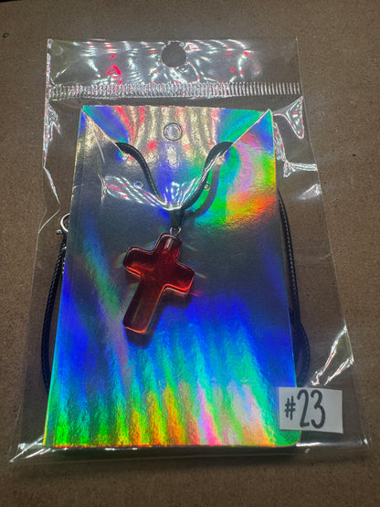 Faith & Grace Iridescent Cross Pendant Necklace