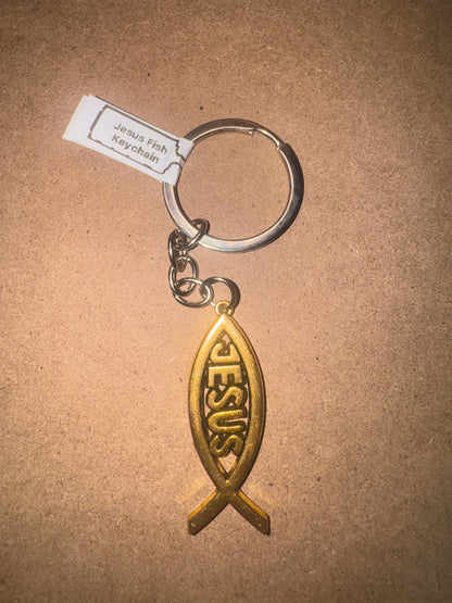 Classic Metal "Jesus Fish" Keychain