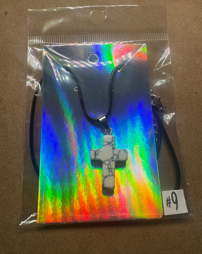 Faith & Grace Iridescent Cross Pendant Necklace