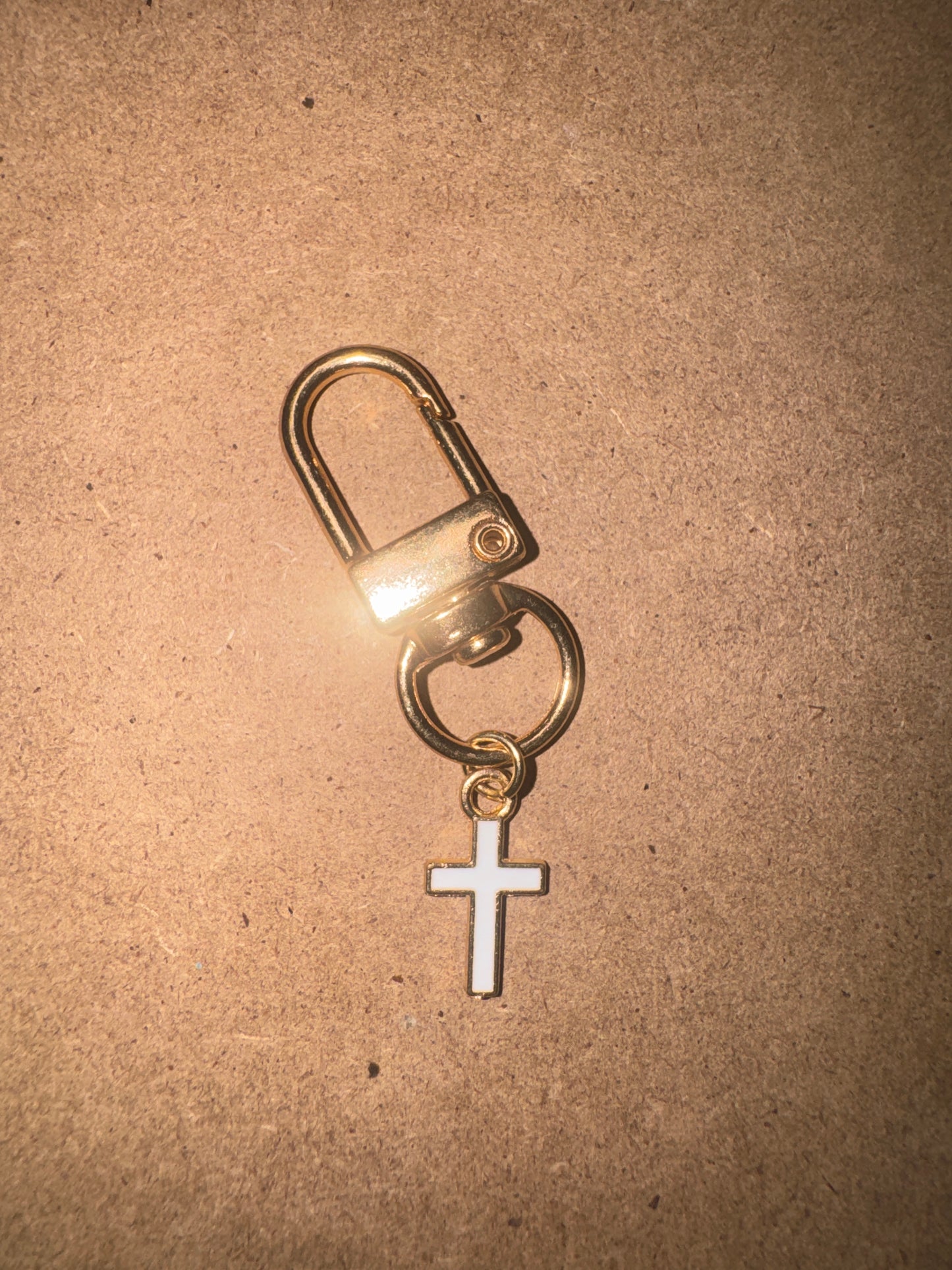 Mini Enamel Cross Charm Clip