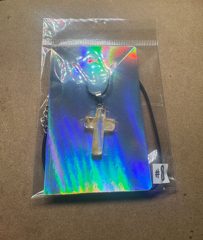 Faith & Grace Iridescent Cross Pendant Necklace