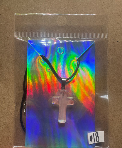 Faith & Grace Iridescent Cross Pendant Necklace