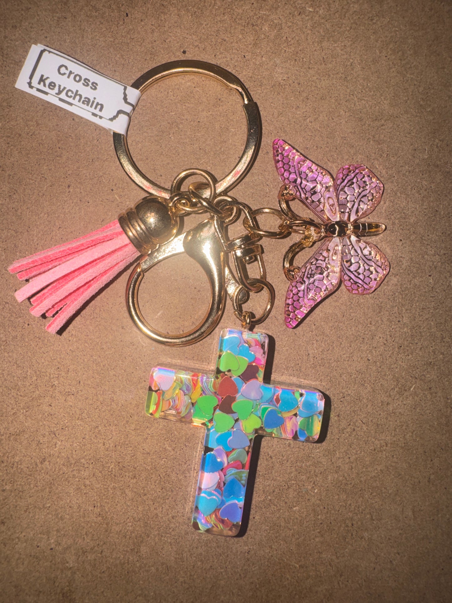 Faith & Flora Lightweight Cross Keychains