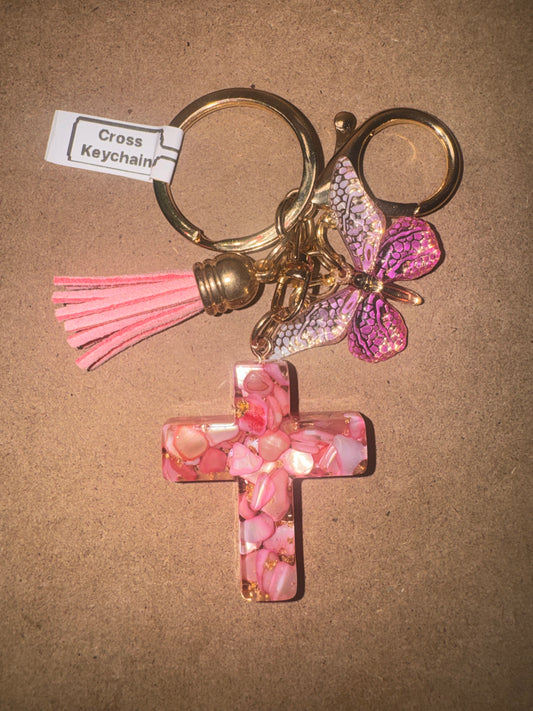 Faith & Flora Lightweight Cross Keychains