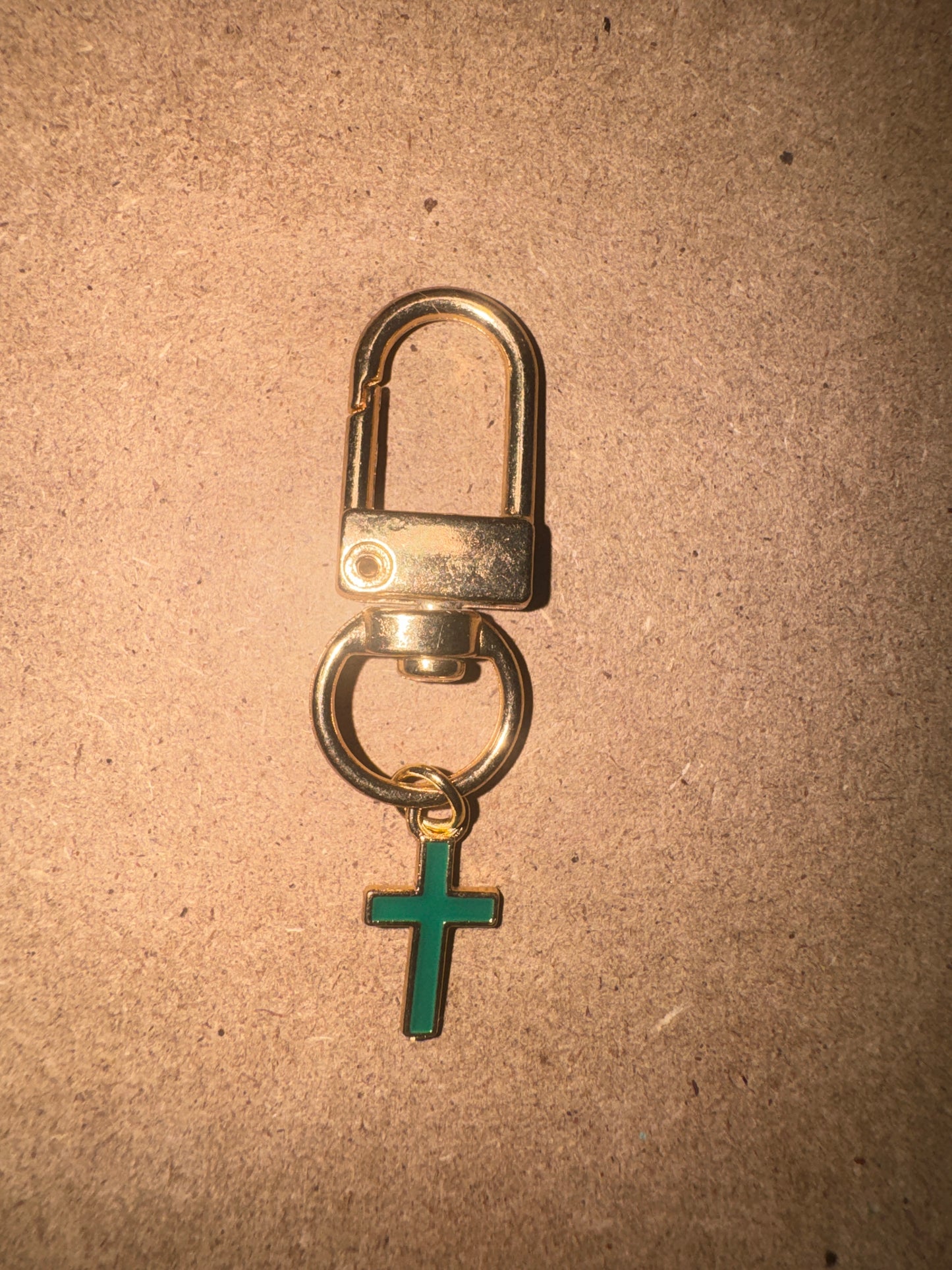 Mini Enamel Cross Charm Clip
