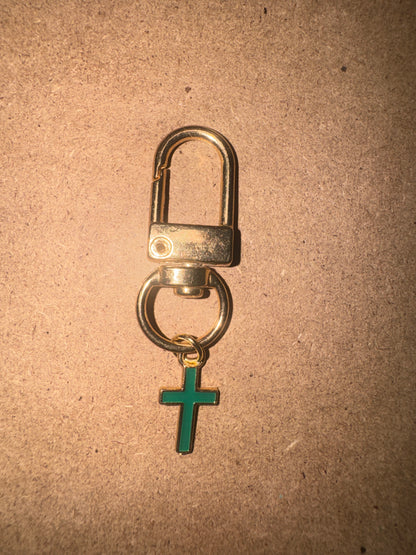Mini Enamel Cross Charm Clip