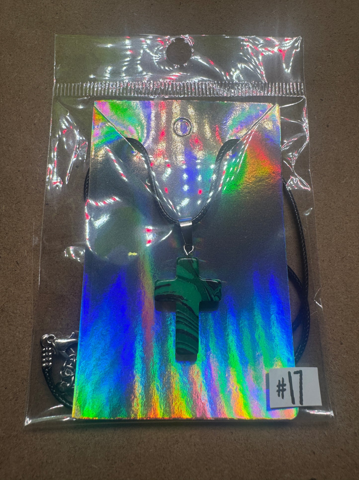 Faith & Grace Iridescent Cross Pendant Necklace