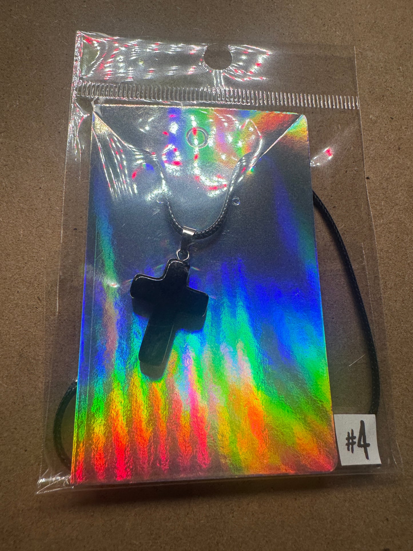Faith & Grace Iridescent Cross Pendant Necklace