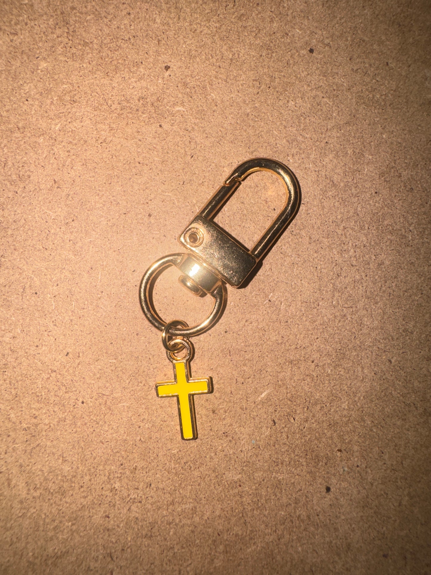 Mini Enamel Cross Charm Clip