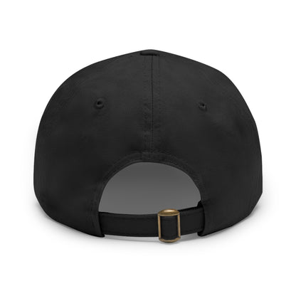 Heaven Is The Goal Dad Hat — Leather Patch Baseball Cap