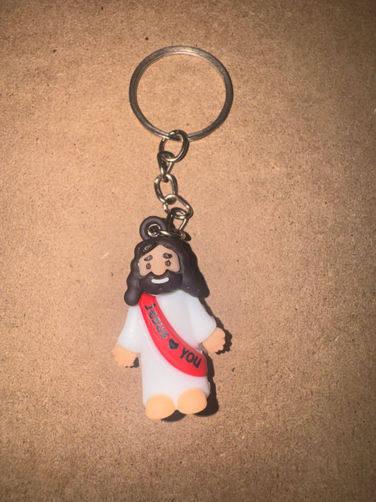 Mini "Jesus Loves You" Keychains