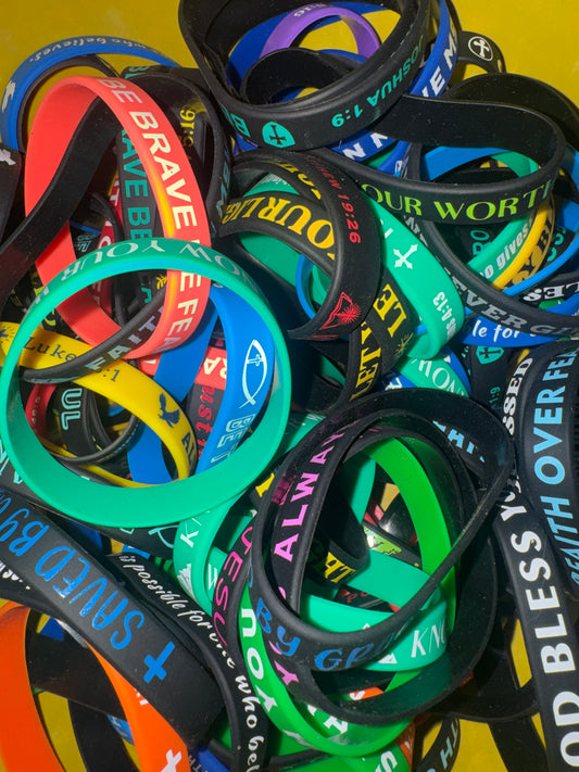 Inspirational Faith Silicone Wristbands – Daily Scripture & Encouragement Bracelets