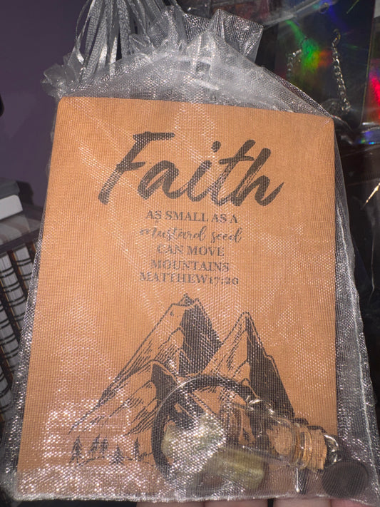 Mustard Seed "Faith Can Move Mountains" Keychain Gift Set