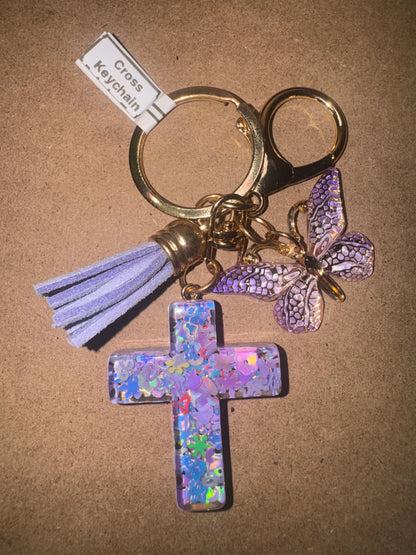 Faith & Flora Lightweight Cross Keychains