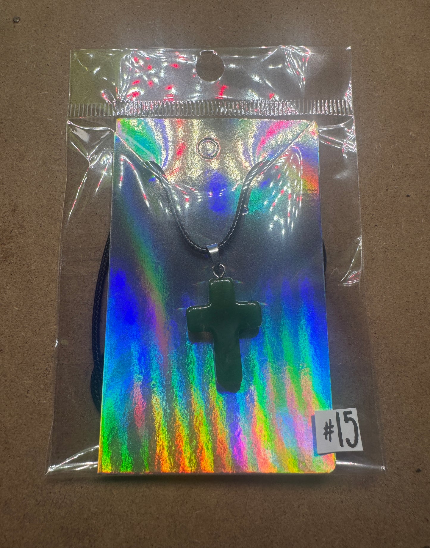 Faith & Grace Iridescent Cross Pendant Necklace