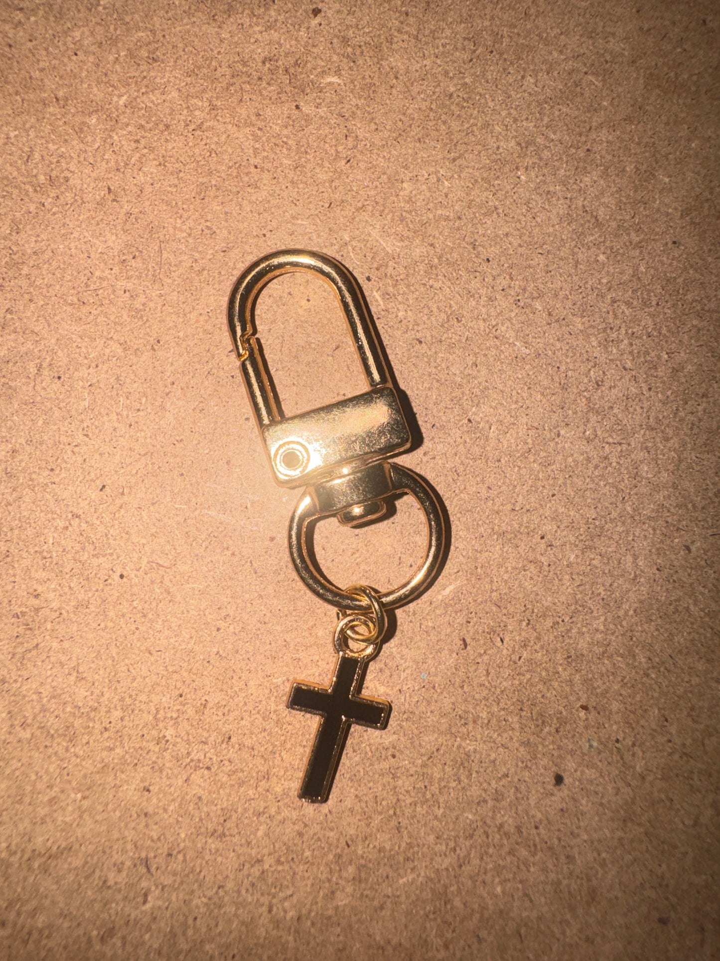 Mini Enamel Cross Charm Clip