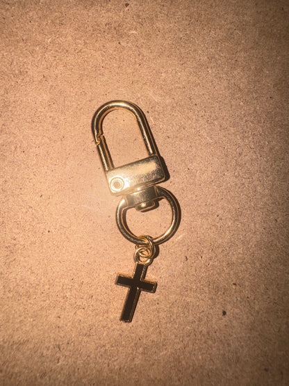 Mini Enamel Cross Charm Clip