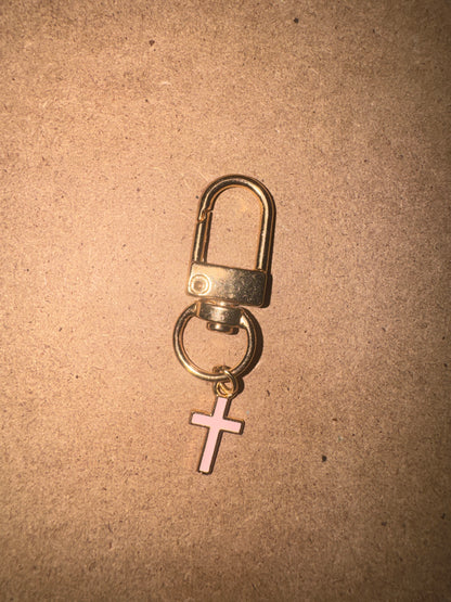Mini Enamel Cross Charm Clip