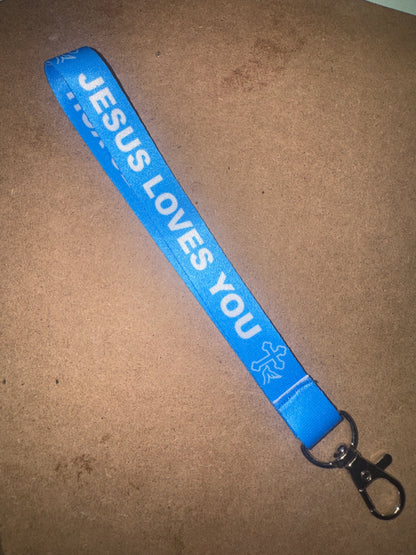 "Jesus Loves You" Vibrant Fabric Lanyards