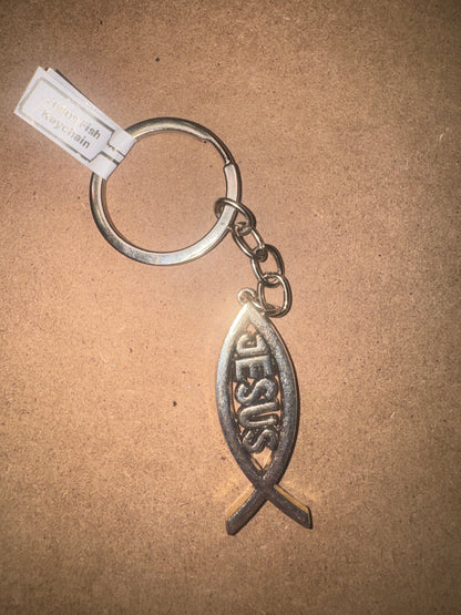 Classic Metal "Jesus Fish" Keychain