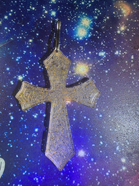 "Pure Peace" Artisan Resin Cross Necklace