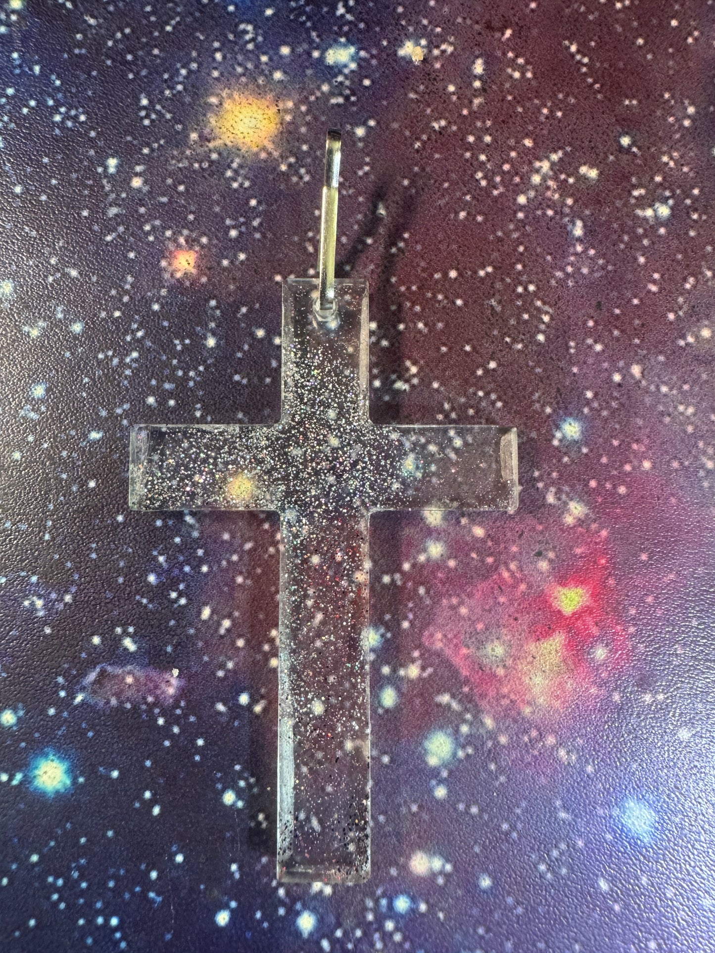 "Pure Promise" Artisan Resin Cross Necklace