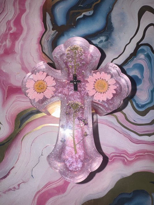 "Sacred Keepsake" Artisan Resin Cross Box